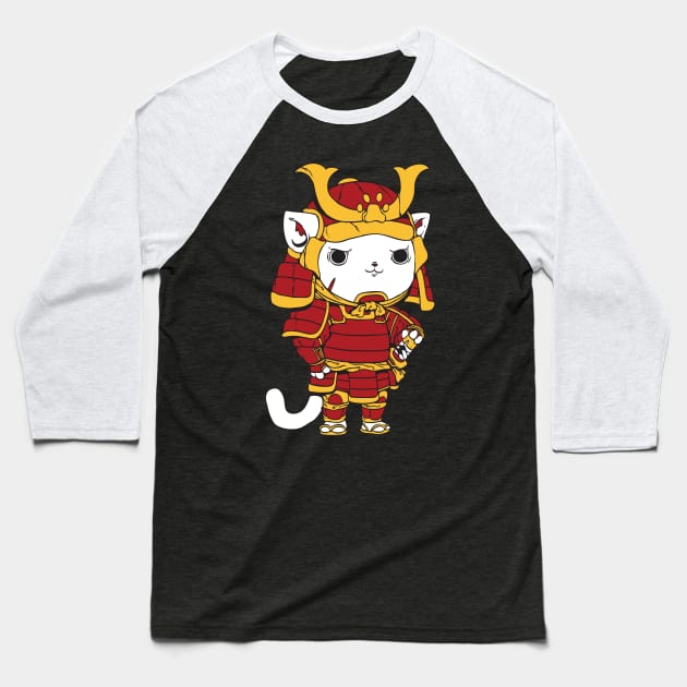 Samurai Cat Baseball T-Shirt by Talonardietalon